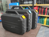 Customized OEM Black Stackable Storage Tool Box Plastic Container With clip down Lid