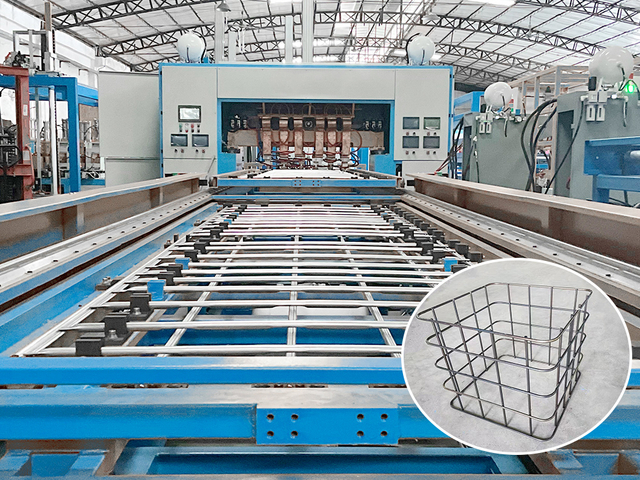 Fully Automatic Bitumen Cage Welding Machine for 5x16 Grid Pattern with Auto Bending System