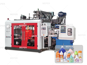 MEPER MP80FS angled neck bottle toliet wash bottles extrusion blow moulding making machine with high speed