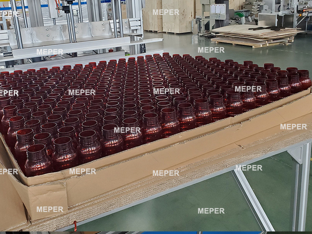 MEPER automatic empty plastic bottle carton paper case packing machine for pp pvc pet bottles