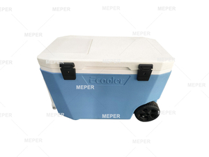 Large plastic insulated fish transport ice cooler box for fishing